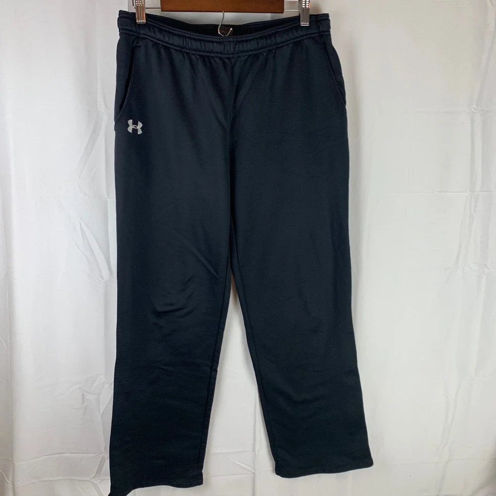 Under Armour‎ Athletic Pants Mens Medium Black Straight Leg 1228334